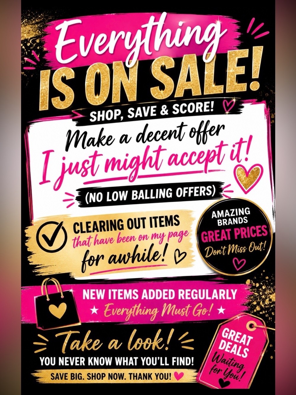 Everything is on sale